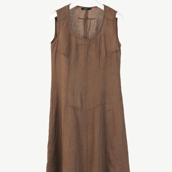 Weekend Max Mara Brown Linen Tank Dress - Picture 1 of 7